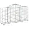 VidaXL Schanskorven 10 st gewelfd 200x50x100 120 cm ijzer