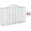 VidaXL Schanskorven 2 st gewelfd 200x50x120 140 cm ijzer