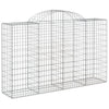 VidaXL Schanskorven 10 st gewelfd 200x50x120 140 cm ijzer