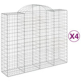 VidaXL Schanskorven 4 st gewelfd 200x50x160 180 cm ijzer - afbeelding 2