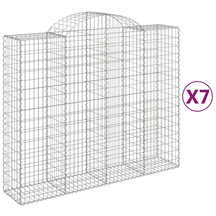 VidaXL Schanskorven 7 st gewelfd 200x50x160 180 cm ijzer