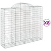 VidaXL Schanskorven 8 st gewelfd 200x50x160 180 cm ijzer