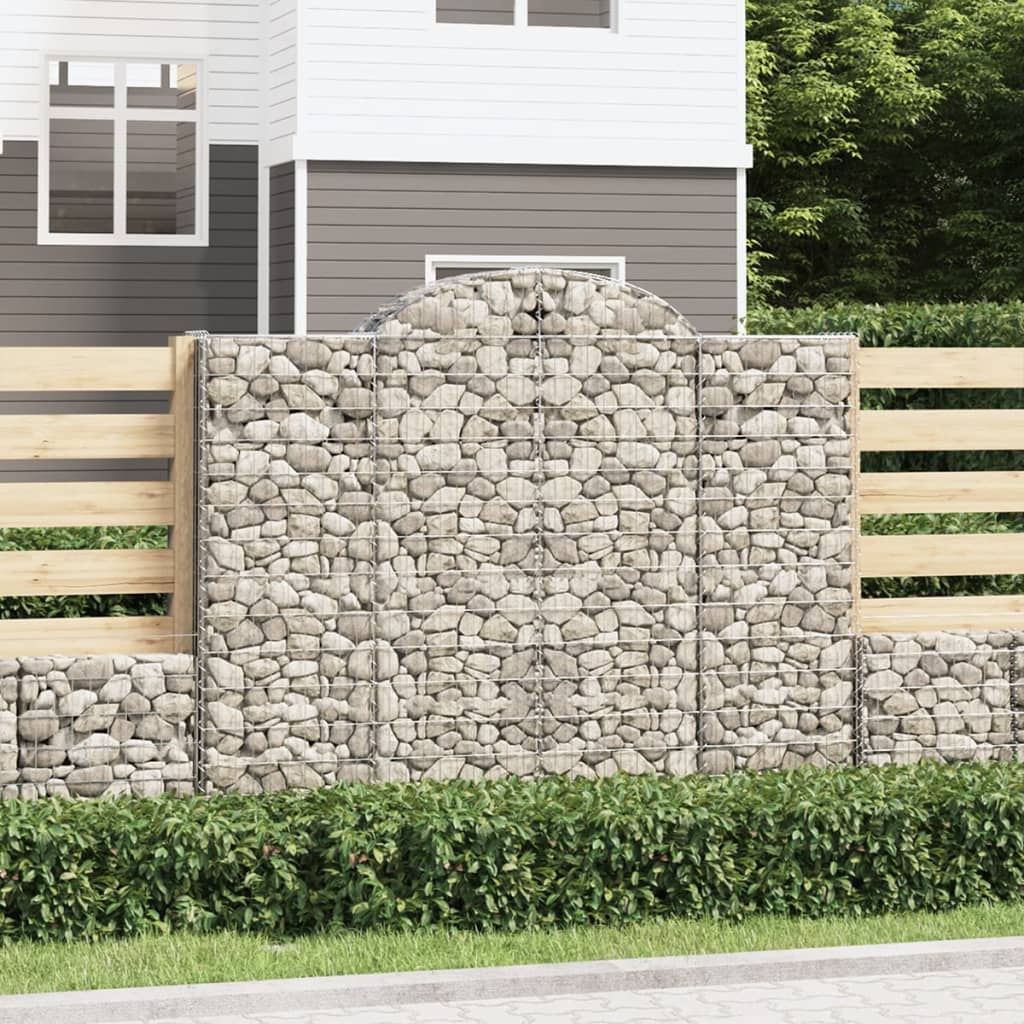 VidaXL Schanskorven 8 st gewelfd 200x50x160 180 cm ijzer