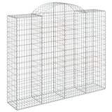 VidaXL Schanskorven 9 st gewelfd 200x50x160 180 cm ijzer - afbeelding 3
