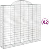VidaXL Schanskorven 2 st gewelfd 200x50x180 200 cm ijzer