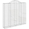 VidaXL Schanskorven 2 st gewelfd 200x50x180 200 cm ijzer