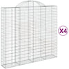 VidaXL Schanskorven 4 st gewelfd 200x50x180 200 cm ijzer