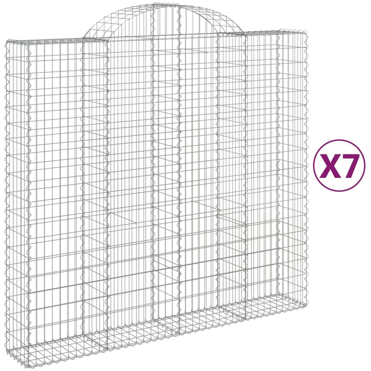 VidaXL Schanskorven 7 st gewelfd 200x50x180 200 cm ijzer
