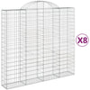 VidaXL Schanskorven 8 st gewelfd 200x50x180 200 cm ijzer