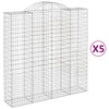VidaXL Schanskorven 5 st gewelfd 200x50x200 220 cm ijzer