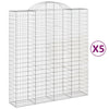VidaXL Schanskorven 5 st gewelfd 200x50x220 240 cm ijzer