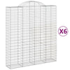 VidaXL Schanskorven 6 st gewelfd 200x50x220 240 cm ijzer