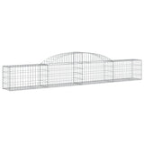 VidaXL Schanskorven 9 st gewelfd 300x30x40 60 cm gegalvaniseerd ijzer - afbeelding 3