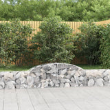 VidaXL Schanskorven 9 st gewelfd 300x30x40 60 cm gegalvaniseerd ijzer - afbeelding 1