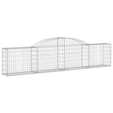 VidaXL Schanskorven 15 st gewelfd 300x30x60 80 cm gegalvaniseerd ijzer - afbeelding 3