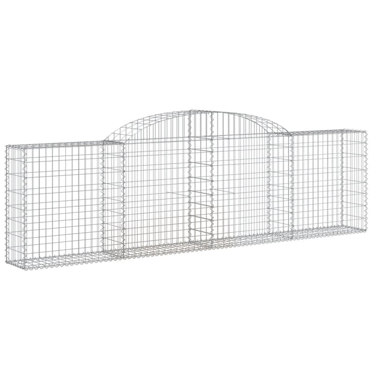 VidaXL Schanskorven 4 st gewelfd 300x30x80 100 cm gegalvaniseerd ijzer
