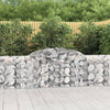 VidaXL Schanskorven 5 st gewelfd 300x30x80 100 cm gegalvaniseerd ijzer