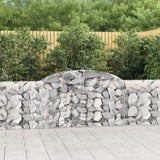 VidaXL Schanskorven 11 st gewelfd 300x30x80 100 cm ijzer - afbeelding 1