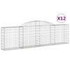 VidaXL Schanskorven 12 st gewelfd 300x30x80 100 cm ijzer