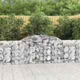 VidaXL Schanskorven 12 st gewelfd 300x30x80 100 cm ijzer - afbeelding 1
