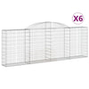 VidaXL Schanskorven 6 st gewelfd 300x30x100 120 cm ijzer