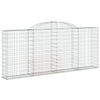 VidaXL Schanskorven 2 st gewelfd 300x30x120 140 cm ijzer