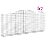 VidaXL Schanskorven 7 st gewelfd 300x30x120 140 cm ijzer - afbeelding 2