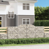 VidaXL Schanskorven 7 st gewelfd 300x30x120 140 cm ijzer - afbeelding 1