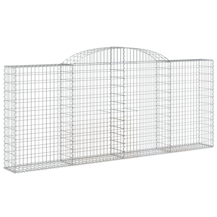 VidaXL Schanskorven 9 st gewelfd 300x30x120 140 cm ijzer
