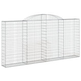 VidaXL Schanskorven 4 st gewelfd 300x30x140 160 cm ijzer - afbeelding 3