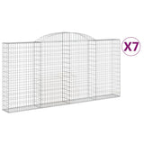 VidaXL Schanskorven 7 st gewelfd 300x30x140 160 cm ijzer - afbeelding 2
