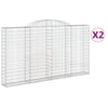 VidaXL Schanskorven 2 st gewelfd 300x30x160 180 cm ijzer