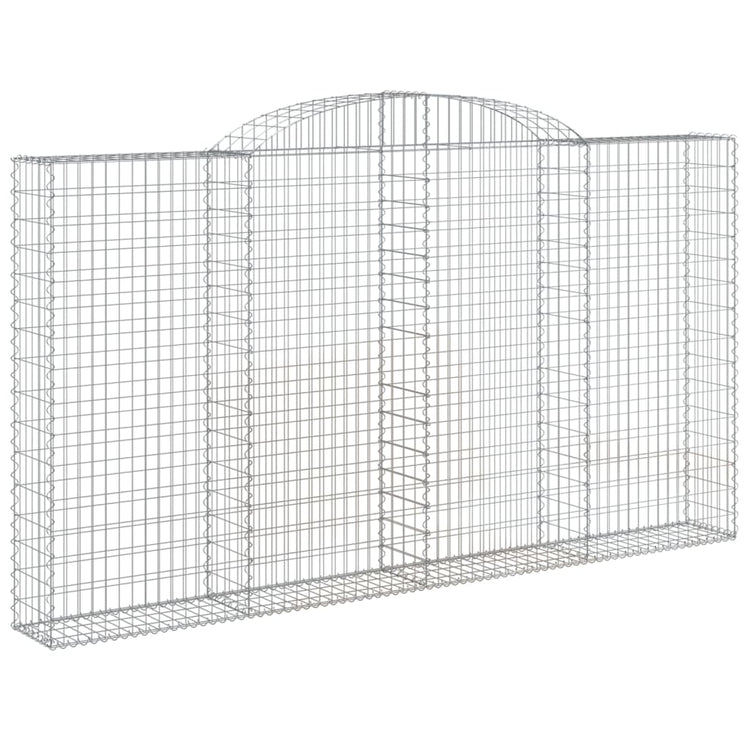VidaXL Schanskorven 2 st gewelfd 300x30x160 180 cm ijzer