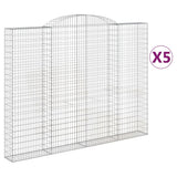 VidaXL Schanskorven 5 st gewelfd 300x30x220 240 cm ijzer - afbeelding 2