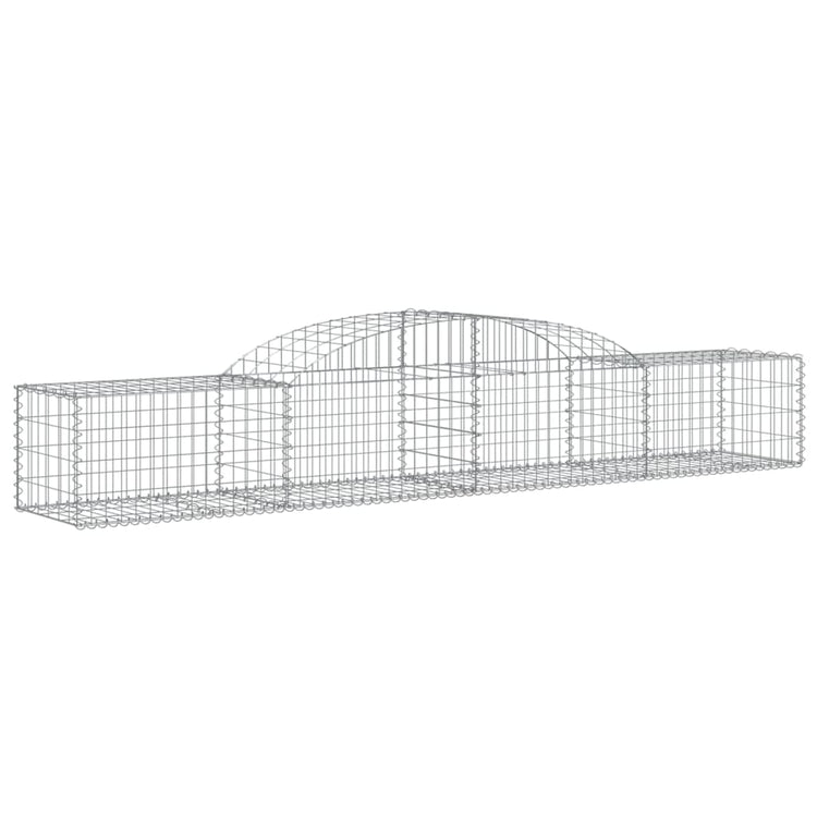 VidaXL Schanskorven 12 st gewelfd 300x50x40 60 cm gegalvaniseerd ijzer