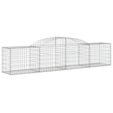 VidaXL Schanskorven 3 st gewelfd 300x50x60 80 cm gegalvaniseerd ijzer - afbeelding 3