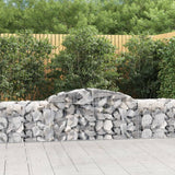 VidaXL Schanskorven 3 st gewelfd 300x50x60 80 cm gegalvaniseerd ijzer - afbeelding 1