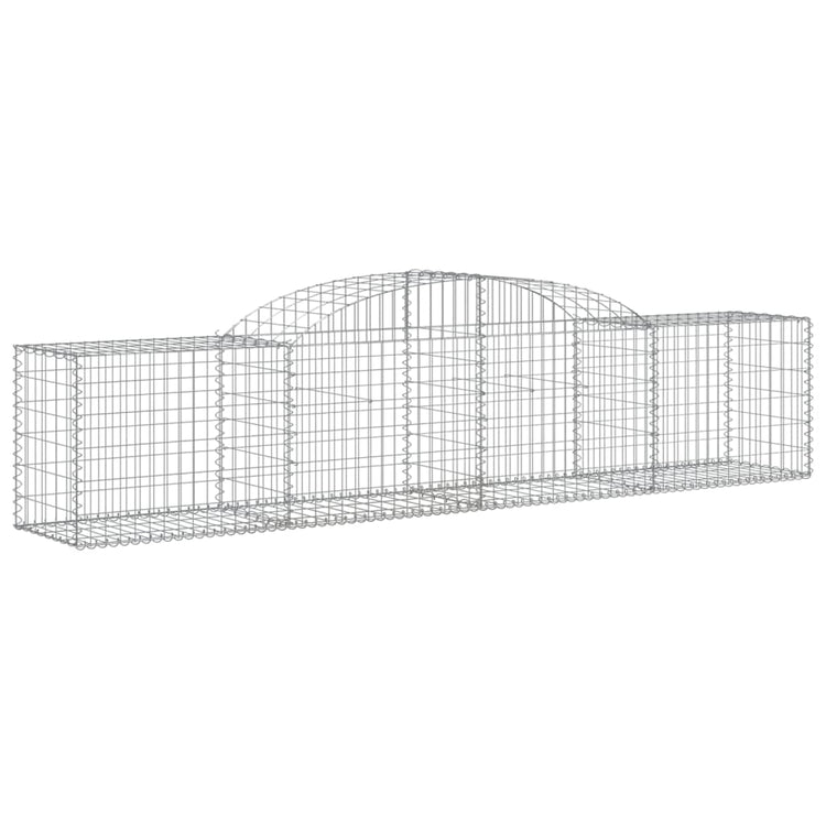 VidaXL Schanskorven 13 st gewelfd 300x50x60 80 cm gegalvaniseerd ijzer