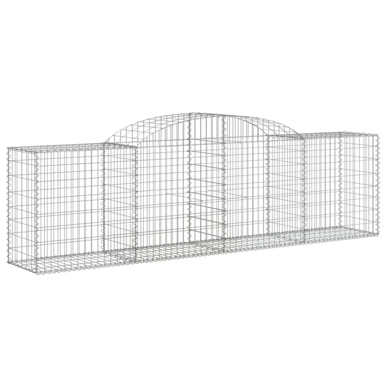 VidaXL Schanskorven 3 st gewelfd 300x50x80 100 cm gegalvaniseerd ijzer