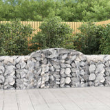 VidaXL Schanskorven 3 st gewelfd 300x50x80 100 cm gegalvaniseerd ijzer - afbeelding 1