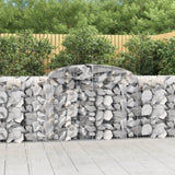 VidaXL Schanskorven 2 st gewelfd 300x50x80 120 cm ijzer - afbeelding 1