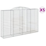 VidaXL Schanskorven 5 st gewelfd 300x50x180 200 cm ijzer - afbeelding 2