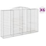 VidaXL Schanskorven 6 st gewelfd 300x50x180 200 cm ijzer - afbeelding 2