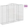 VidaXL Schanskorven 4 st gewelfd 300x50x200 220 cm ijzer