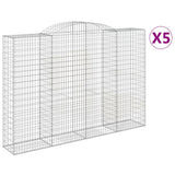 VidaXL Schanskorven 5 st gewelfd 300x50x200 220 cm ijzer - afbeelding 2