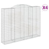 VidaXL Schanskorven 4 st gewelfd 300x50x220 240 cm ijzer