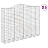 VidaXL Schanskorven 5 st gewelfd 300x50x220 240 cm ijzer - afbeelding 2