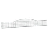 VidaXL Schanskorven 6 st gewelfd 400x30x40 60 cm ijzer - afbeelding 3