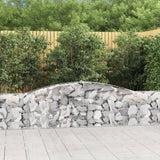 VidaXL Schanskorven 4 st gewelfd 400x30x60 80 cm ijzer - afbeelding 1