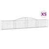 VidaXL Schanskorven 5 st gewelfd 400x30x60 80 cm ijzer